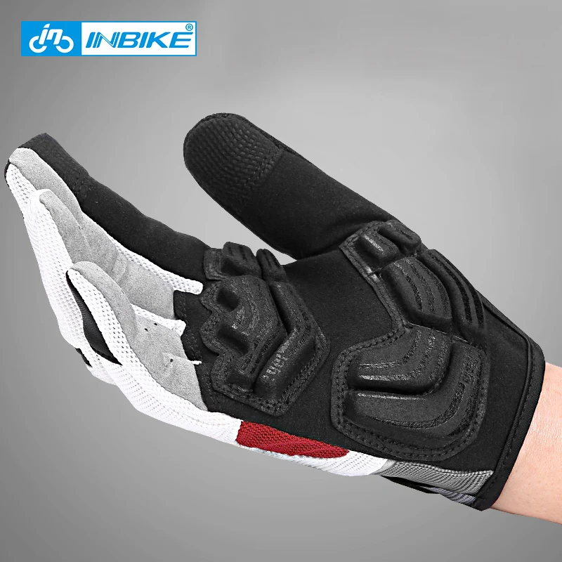 Перчатки для велоспорта INBIKE Full Finger - прочные перчатки для катания на велосипеде MTB, для активного отдыха на мотоцикле, с сенсорным экраном и подушечками IF239.