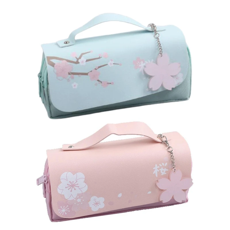 2PCS Cherry Blossom Pencil Case PU Leather Pencil Case Pencil Case Sweet Pencil Case Pencil Case, Green & Pink
2PCS Cherry Blossom Pencil Case PU Leather Pencil Case Pencil Case Sweet Pencil Case Pencil Case, Green & Pink