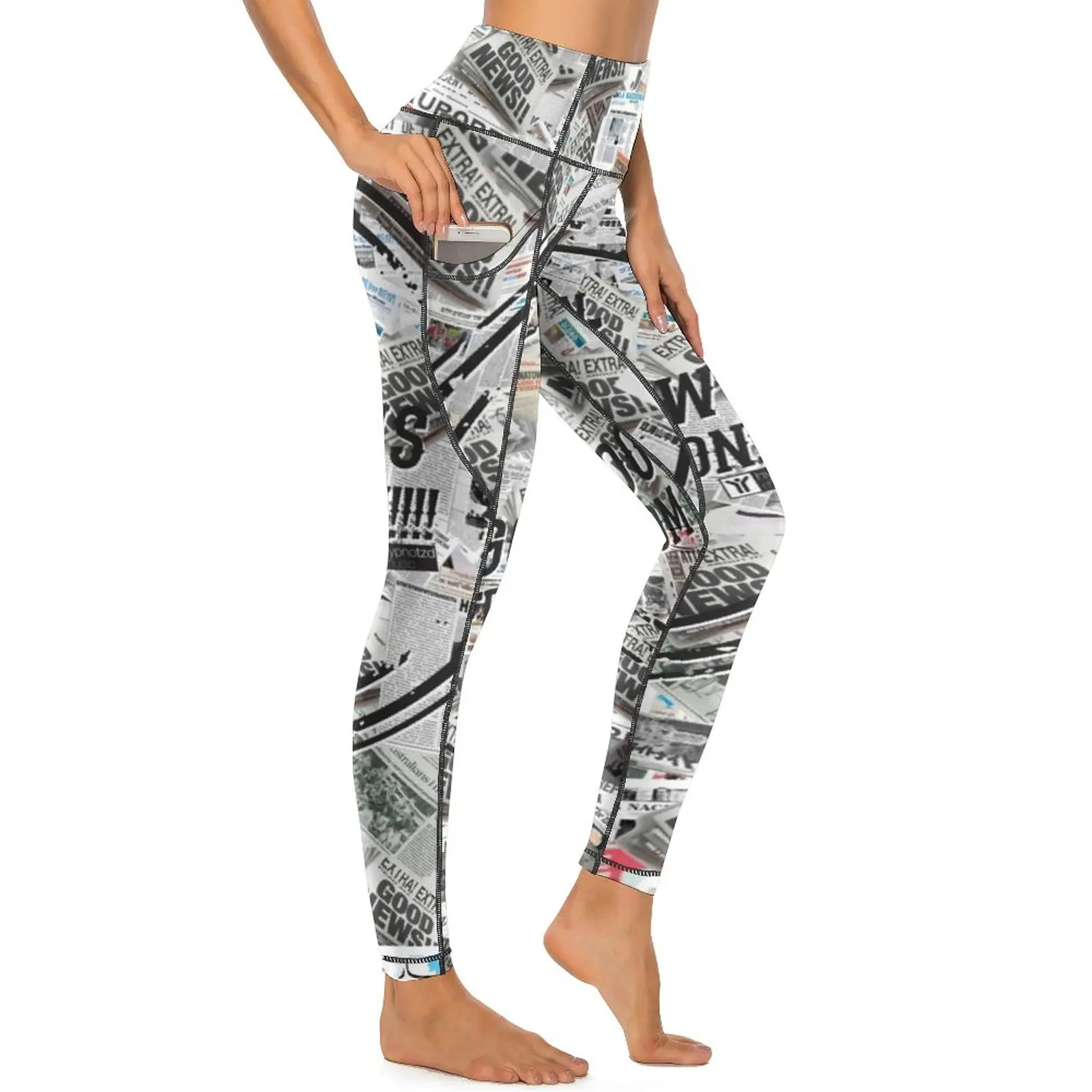 Vintage Newspaper Yoga Pants Pockets Women Headlines Collage Leggings Sexy Fashion Yoga Sports Tights Elastic Fitness Leggins
Vintage Newspaper Yoga Pants Pockets Women Headlines Collage Leggings Sexy Fashion Yoga Sports Tights Elastic Fitness Leggins