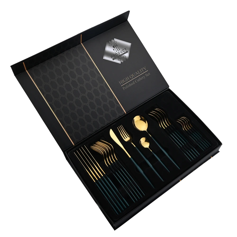 AJOYOUS Green Gold Cutlery Set Dinner Knife Fork Tea Spoons 24/30Pcs Dinnerware Set Stainless Steel Tableware Kitchen Flatware
AJOYOUS Green Gold Cutlery Set Dinner Knife Fork Tea Spoons 24/30Pcs Dinnerware Set Stainless Steel Tableware Kitchen Flatware
