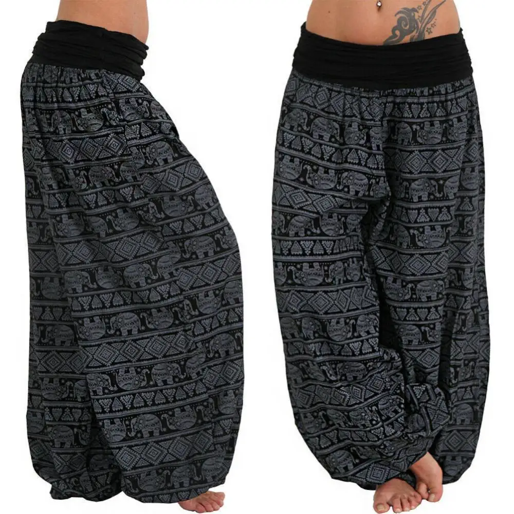 Trousers Pants Loose Women Boho Elephant Print Yoga Low Waist Long Baggy Bloomer Trousers
Trousers Pants Loose Women Boho Elephant Print Yoga Low Waist Long Baggy Bloomer Trousers