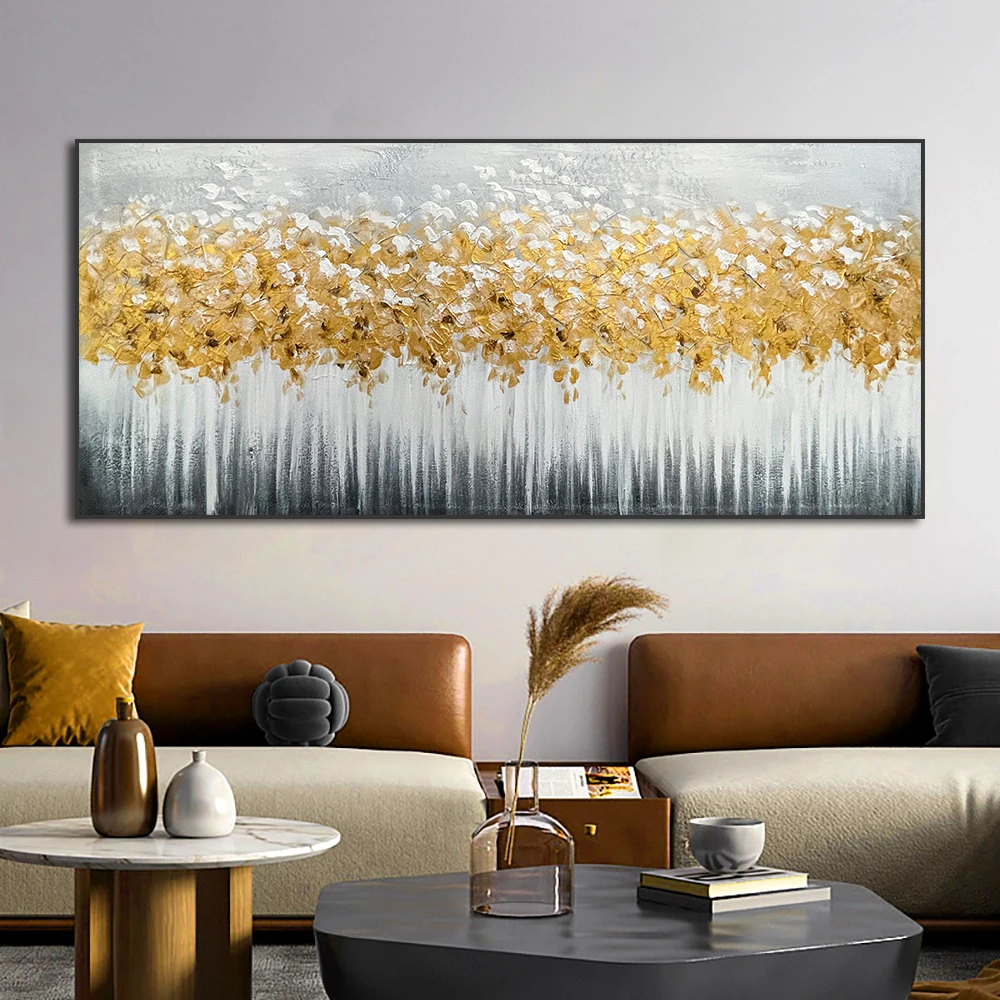 Dropshipping Wall Art Artist 100% Handmade Gold Flower Abstrat Oil Painting For Room Decoration
Dropshipping Wall Art Artist 100% Handmade Gold Flower Abstrat Oil Painting For Room Decoration