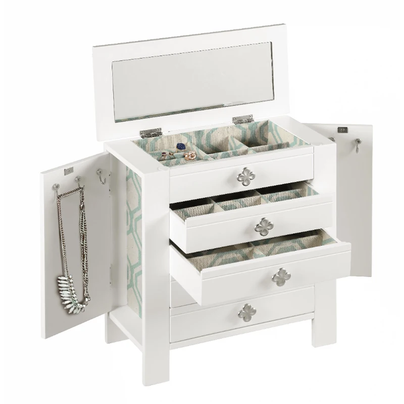 Wood Jewelry Chest for Women Jewelry Cabinet with 4 Drawers Hives and Honey Emma Storage Cabinet for Home
Wood Jewelry Chest for Women Jewelry Cabinet with 4 Drawers Hives and Honey Emma Storage Cabinet for Home