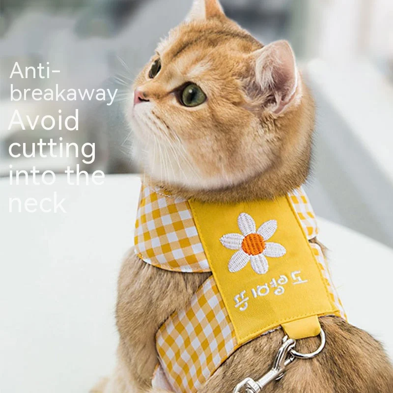 Cat Daisy Plaid Traction Rope Out Walking Cat Rope Cat Chain Vest Type Anti Break Free Chest Strap Pet Supplies
Cat Daisy Plaid Traction Rope Out Walking Cat Rope Cat Chain Vest Type Anti Break Free Chest Strap Pet Supplies