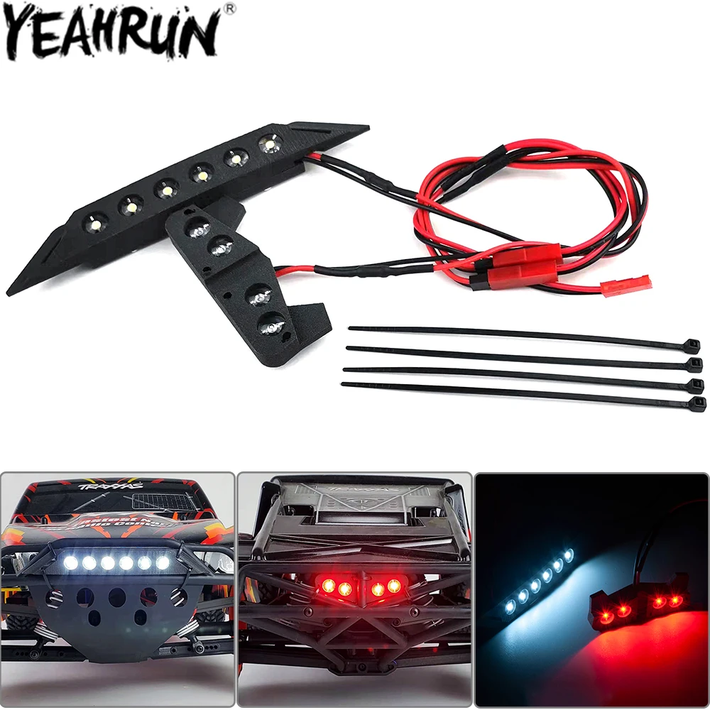 YEAHRUN Front and Rear LED Lights Spotlight Lamp Bar DC 6-8.4v for 1/10 4x4 2wd VXL TRAXXAS SLASH RC Crawler Car Upgrade Parts 
YEAHRUN Front and Rear LED Lights Spotlight Lamp Bar DC 6-8.4v for 1/10 4x4 2wd VXL TRAXXAS SLASH RC Crawler Car Upgrade Parts