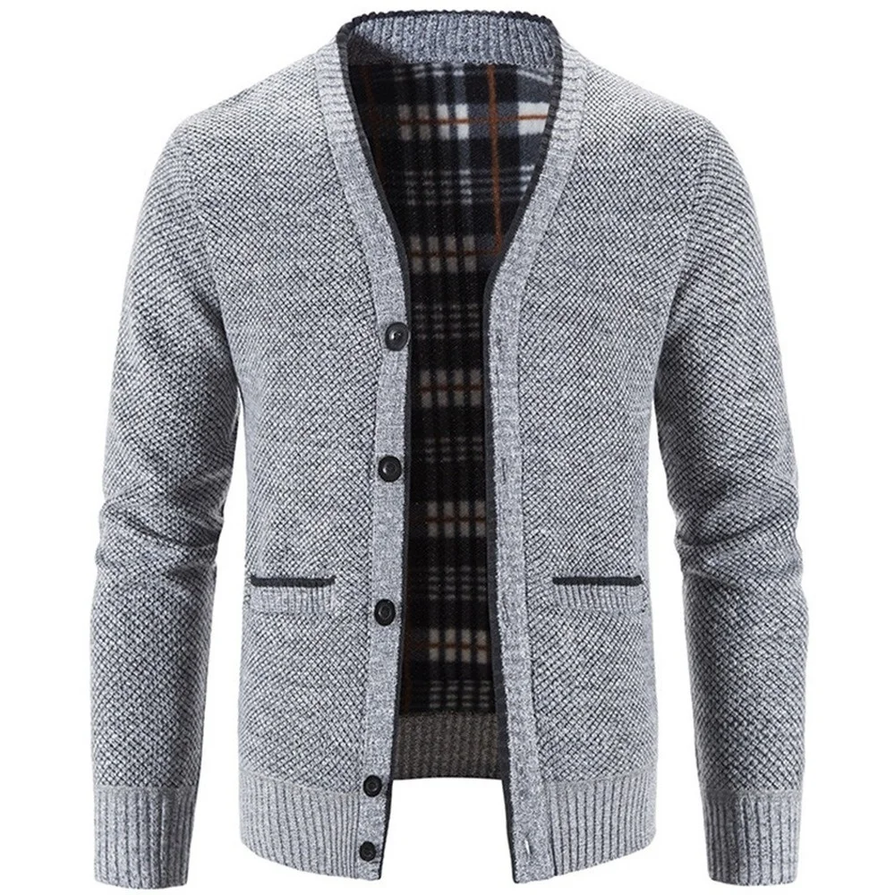 Knitwear Men's V-neck Cardigan Autumn And Winter Middle-Aged And Elderly Plush Warm Casual Loose Sweater Coat
Knitwear Men's V-neck Cardigan Autumn And Winter Middle-Aged And Elderly Plush Warm Casual Loose Sweater Coat
