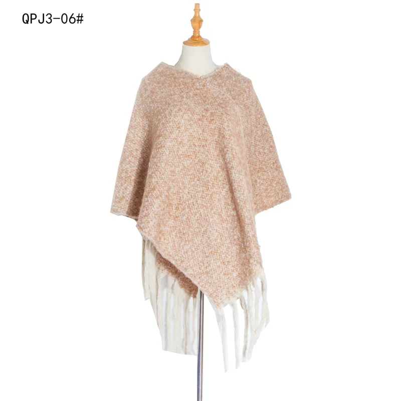Spring Autumn Loop Yarn Women's Solid Shawl Thick Tassel Warm Fashion Street Travel Pullover Poncho Lady Capes Beige Cloaks
Spring Autumn Loop Yarn Women's Solid Shawl Thick Tassel Warm Fashion Street Travel Pullover Poncho Lady Capes Beige Cloaks