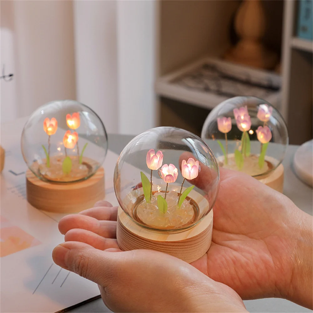 DIY Materials Handmade Tulip Night Light Lovely Bedroom Room Decorative Flower Lights Valentine's Day Gift Tulip Girlfriend
DIY Materials Handmade Tulip Night Light Lovely Bedroom Room Decorative Flower Lights Valentine's Day Gift Tulip Girlfriend