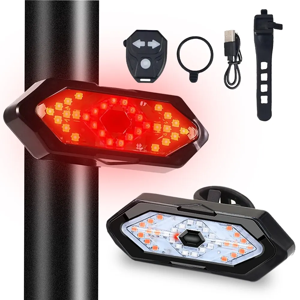 Bike Turn Signal Rear Light Remote Bicycle Lights LED USB Rechargeable Bicycle Lamp Bike Wireless Warning Tail Light
Bike Turn Signal Rear Light Remote Bicycle Lights LED USB Rechargeable Bicycle Lamp Bike Wireless Warning Tail Light