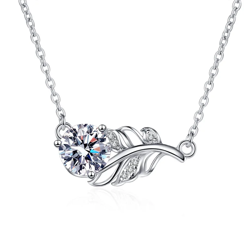 S925 Silver Lucky Leaf Collarbone Necklace Girls Diamond Mosang Diamond Luxury Fashion Set Chain
S925 Silver Lucky Leaf Collarbone Necklace Girls Diamond Mosang Diamond Luxury Fashion Set Chain
