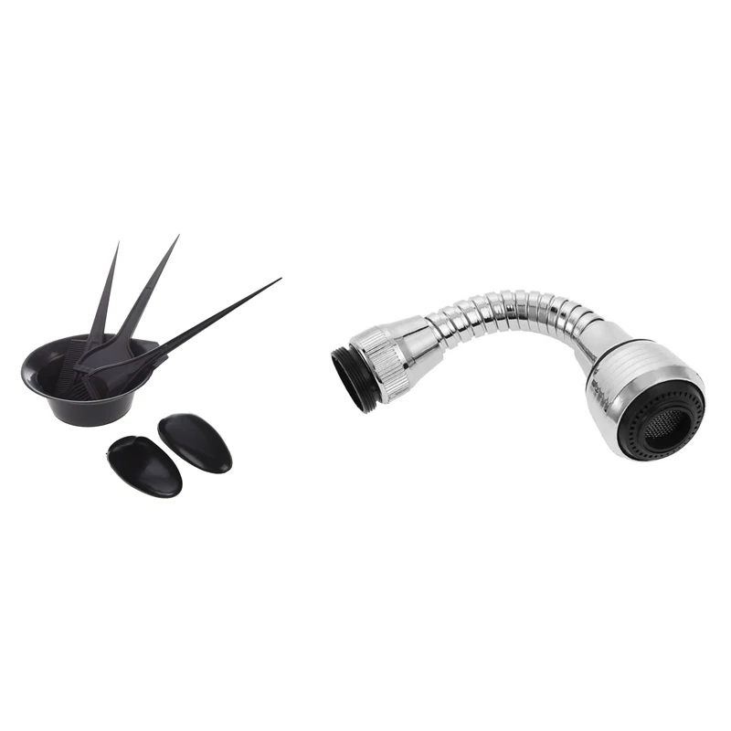 5 Pcs Hairdressing Brushes Bowl Combo Salon Hair Color Dye Tint Tool Set & 1 Pcs Rotatable Water Saving Faucet
5 Pcs Hairdressing Brushes Bowl Combo Salon Hair Color Dye Tint Tool Set & 1 Pcs Rotatable Water Saving Faucet