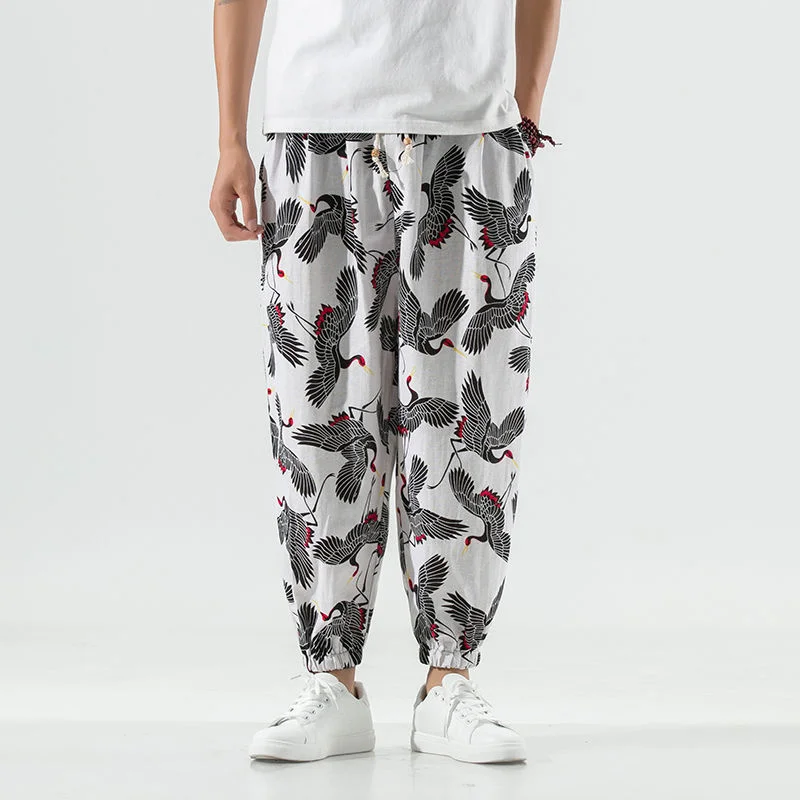MrGB Crane Cotton Hemp Men's Harem Pants Chinese Style Casual Male Drawstring Trousers Retro Large Size 2023 Summer Pants
MrGB Crane Cotton Hemp Men's Harem Pants Chinese Style Casual Male Drawstring Trousers Retro Large Size 2023 Summer Pants