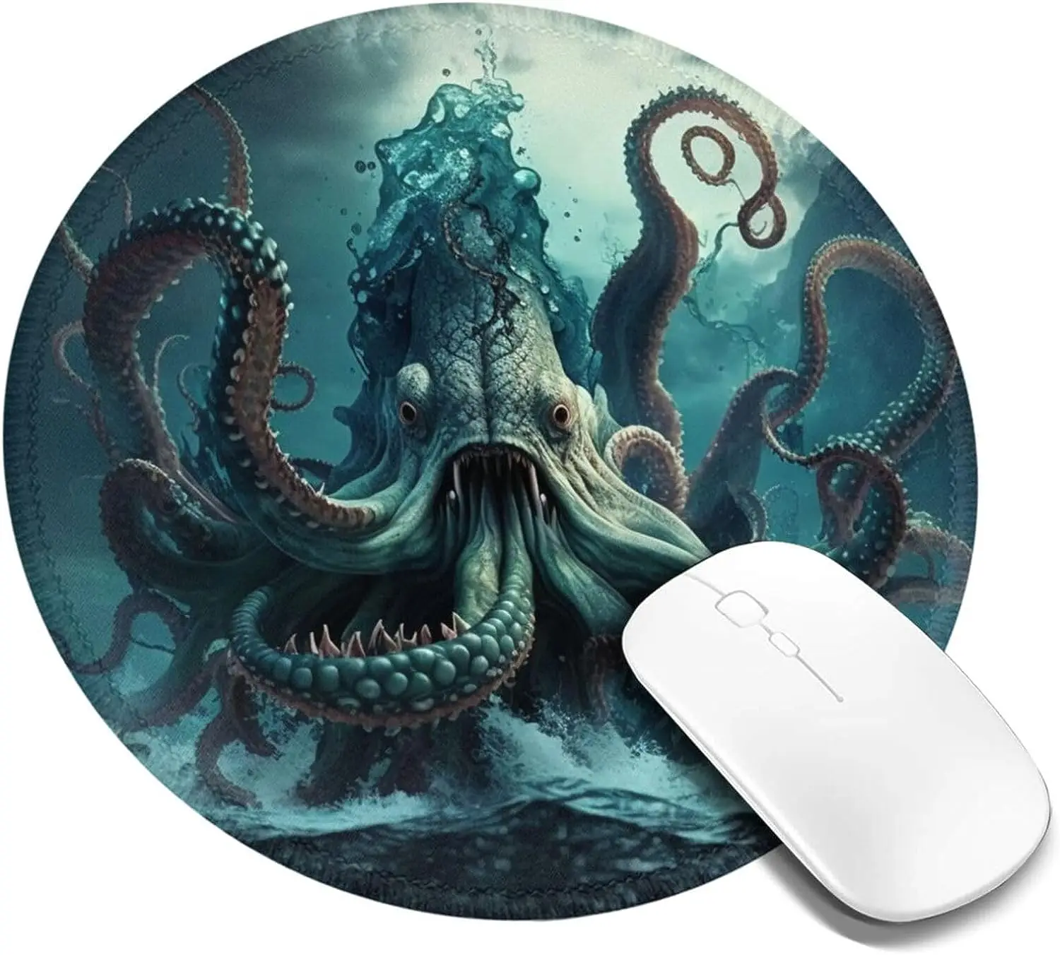 Monster Round Mouse Pad Non-Slip Rubber Octopus Kraken Monster Ocean Art Gaming Mousepads with Stitched Edge Fit Office Work
Monster Round Mouse Pad Non-Slip Rubber Octopus Kraken Monster Ocean Art Gaming Mousepads with Stitched Edge Fit Office Work