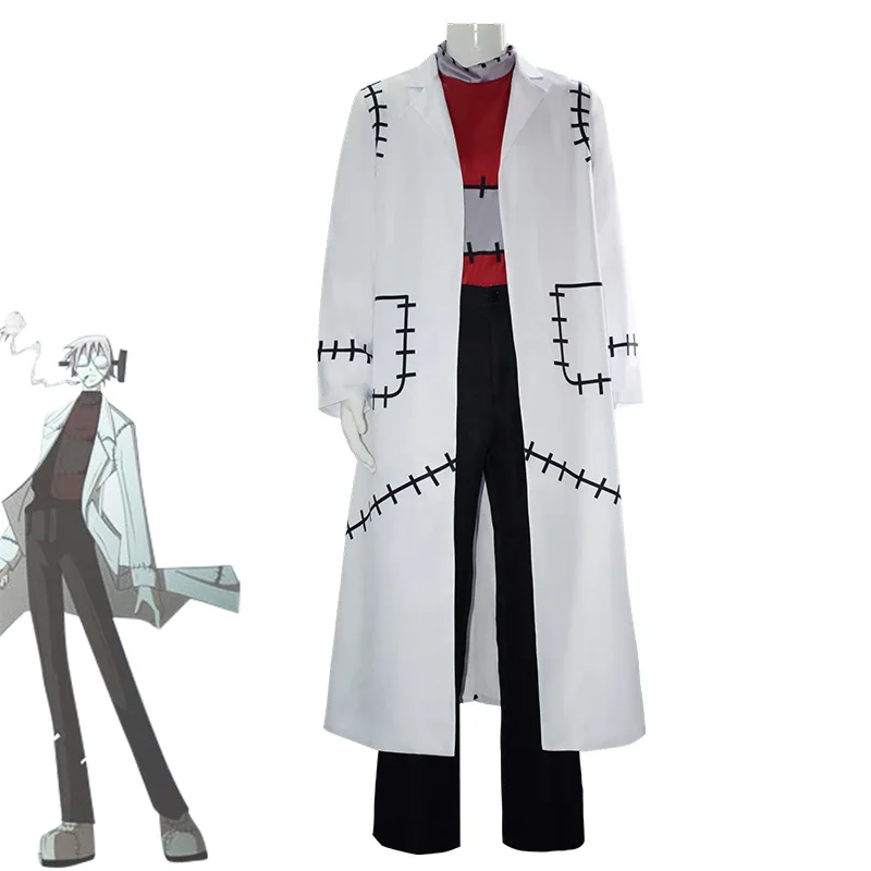 Soul Eater Frankenstein Cosplay Costume Doctor Stein Anime Clothing Halloween Scientific Weirdo Full Outfits
Soul Eater Frankenstein Cosplay Costume Doctor Stein Anime Clothing Halloween Scientific Weirdo Full Outfits