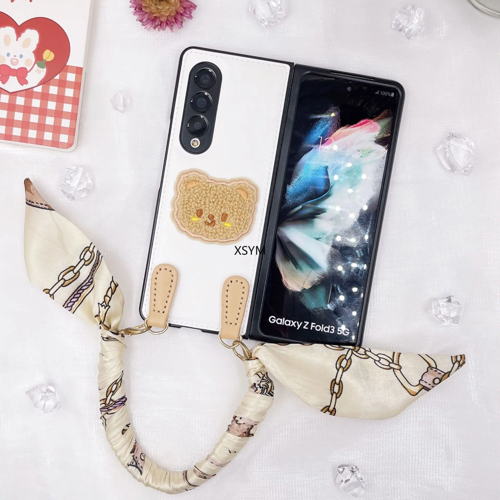 Little Bear Skin Pattern Protective Case for Samsung Galaxy Z Fold3 Case Samsung Z Fold3 Leather Handbag Shockproof Case
Little Bear Skin Pattern Protective Case for Samsung Galaxy Z Fold3 Case Samsung Z Fold3 Leather Handbag Shockproof Case