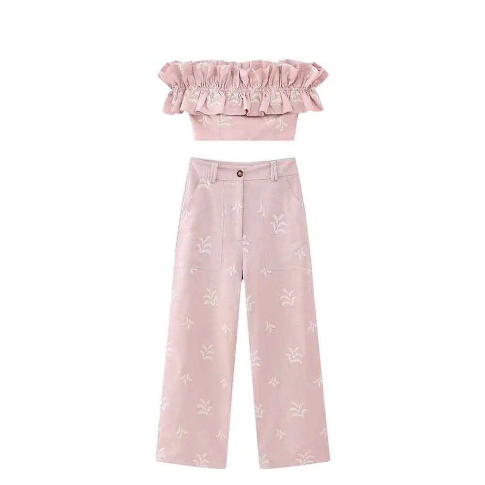 Set Women 2 Pieces 2023 New Fashion Embroidered Linen Blended Short Tops Vintage Flax Blended Embroidered Pants Female Chic Top
Set Women 2 Pieces 2023 New Fashion Embroidered Linen Blended Short Tops Vintage Flax Blended Embroidered Pants Female Chic Top