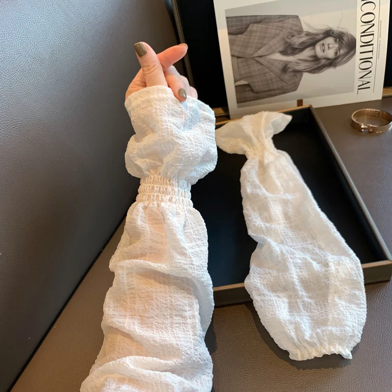 Summer Chiffon Cotton Women Sunscreen Arm Sleeves Puff Sleeves Ice Silk Anti-UV Gloves Outdoor Driving Travel Arm Covers
Summer Chiffon Cotton Women Sunscreen Arm Sleeves Puff Sleeves Ice Silk Anti-UV Gloves Outdoor Driving Travel Arm Covers