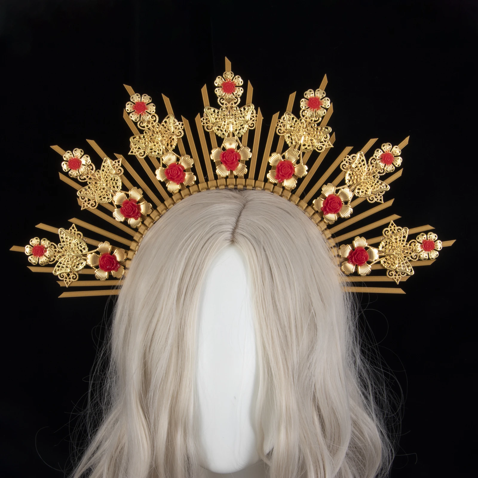 Mary Halo Crown Headband Spiked Zip Tie Halo Crown Goddess Headpiece for Women's Halloween Costume Party
Mary Halo Crown Headband Spiked Zip Tie Halo Crown Goddess Headpiece for Women's Halloween Costume Party