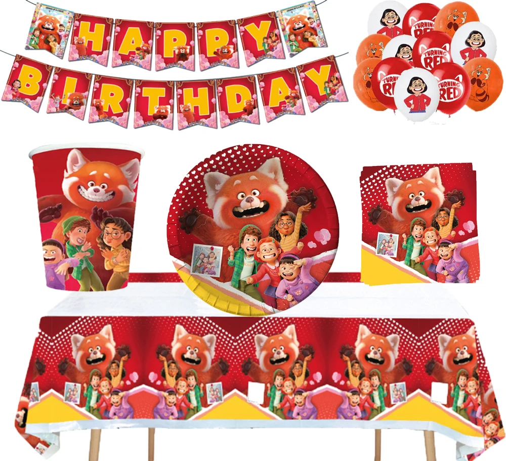 Disney Pixar Turning Red Theme Party Decor Disposable Tableware Cup Plate Napkin Balloon Baby Shower For Kids Birthday Supplies
Disney Pixar Turning Red Theme Party Decor Disposable Tableware Cup Plate Napkin Balloon Baby Shower For Kids Birthday Supplies