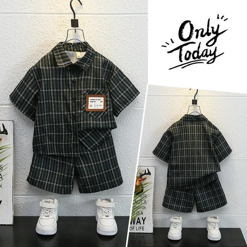 Boys summer suit 2022 new children's fashion plaid shirt thin two-piece children's fashion two-piece 0-8 years old boy
Boys summer suit 2022 new children's fashion plaid shirt thin two-piece children's fashion two-piece 0-8 years old boy