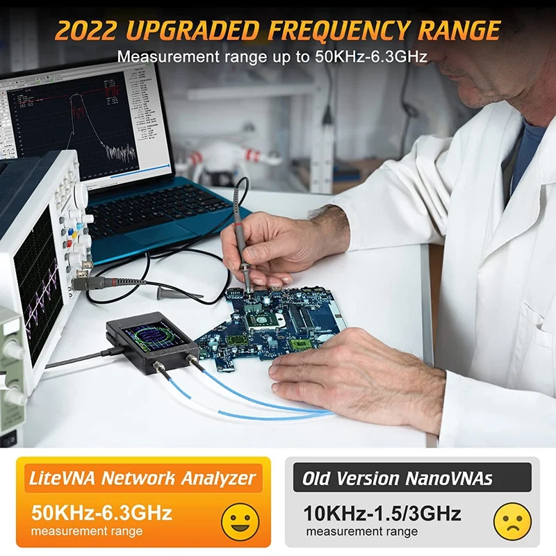 Litevna 50Khz-6.3Ghz Vector Network Analyzer,2.8 Inch With Microsd Slot Support Data Storage,Measuring S Parameters HF 
Litevna 50Khz-6.3Ghz Vector Network Analyzer,2.8 Inch With Microsd Slot Support Data Storage,Measuring S Parameters HF