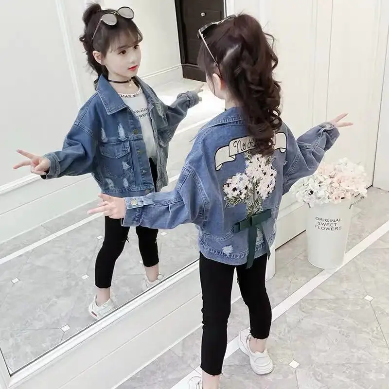 Girls Denim Autumn Winter Jacket New of The Trendy Children Fall Clothes for Kids Baby Coat Toddler 2 To 12 Years Old Outerwear
Girls Denim Autumn Winter Jacket New of The Trendy Children Fall Clothes for Kids Baby Coat Toddler 2 To 12 Years Old Outerwear