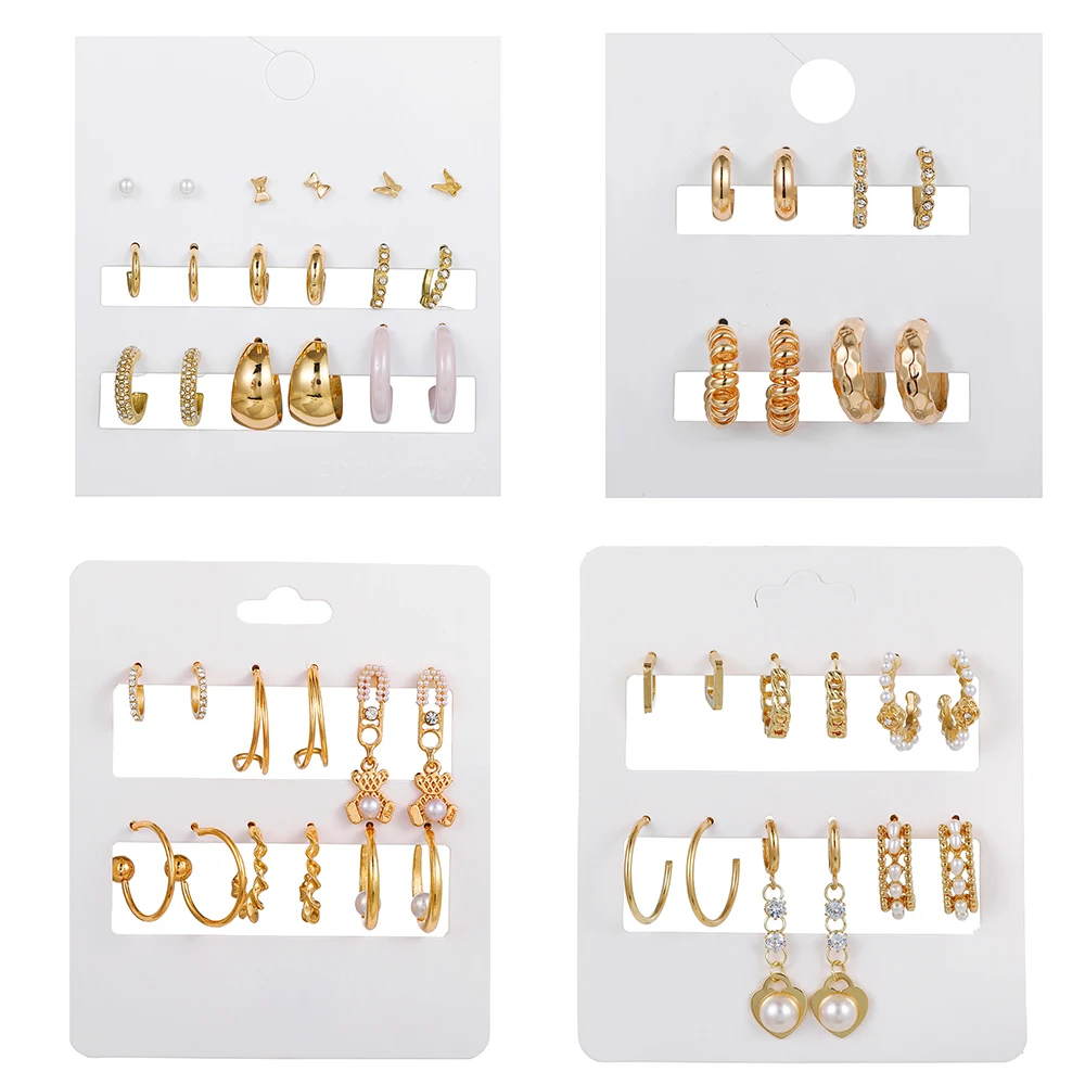 Korean Trendy Geometirc Butterfly Pearl Earrings Set For Women Bridal Heart Star Round Gold Hoop Earrings Brincos Jewelry Gift
Korean Trendy Geometirc Butterfly Pearl Earrings Set For Women Bridal Heart Star Round Gold Hoop Earrings Brincos Jewelry Gift