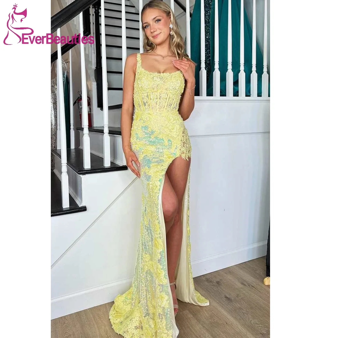 Mermaid Lace Sequins Prom Dresses Long for Women Side Slit Sexy Vestidos Para Mujer Elegantes y Bonitos Formal Party Dresses
Mermaid Lace Sequins Prom Dresses Long for Women Side Slit Sexy Vestidos Para Mujer Elegantes y Bonitos Formal Party Dresses