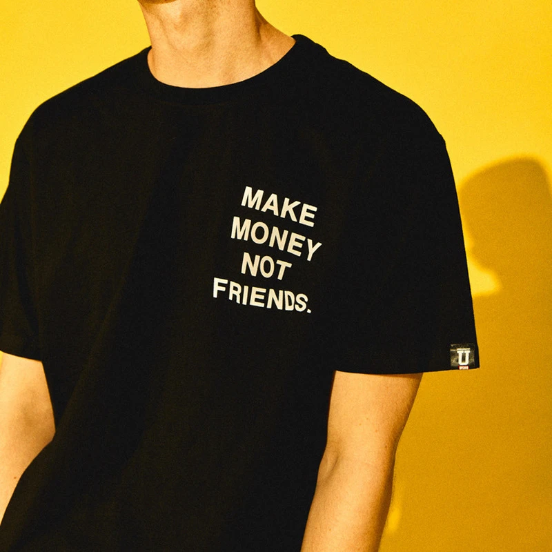Fashion Men T-Shirts Summer Tops Tees Hip Hop Letter Printing Men's Tshirt Male Cotton Short Sleeve Make Money Not Friends HH160
Fashion Men T-Shirts Summer Tops Tees Hip Hop Letter Printing Men's Tshirt Male Cotton Short Sleeve Make Money Not Friends HH160