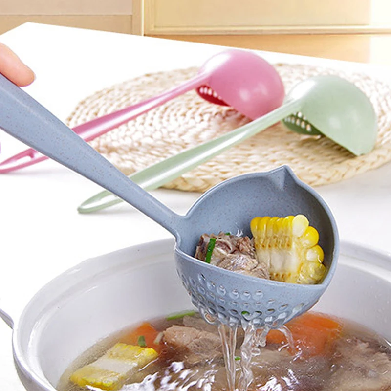 New Soup Spoon Long Handle Kitchen Sieve Solid Color Cooking Colander Kitchen Scoop Plastic Crockery Colander Hot
New Soup Spoon Long Handle Kitchen Sieve Solid Color Cooking Colander Kitchen Scoop Plastic Crockery Colander Hot