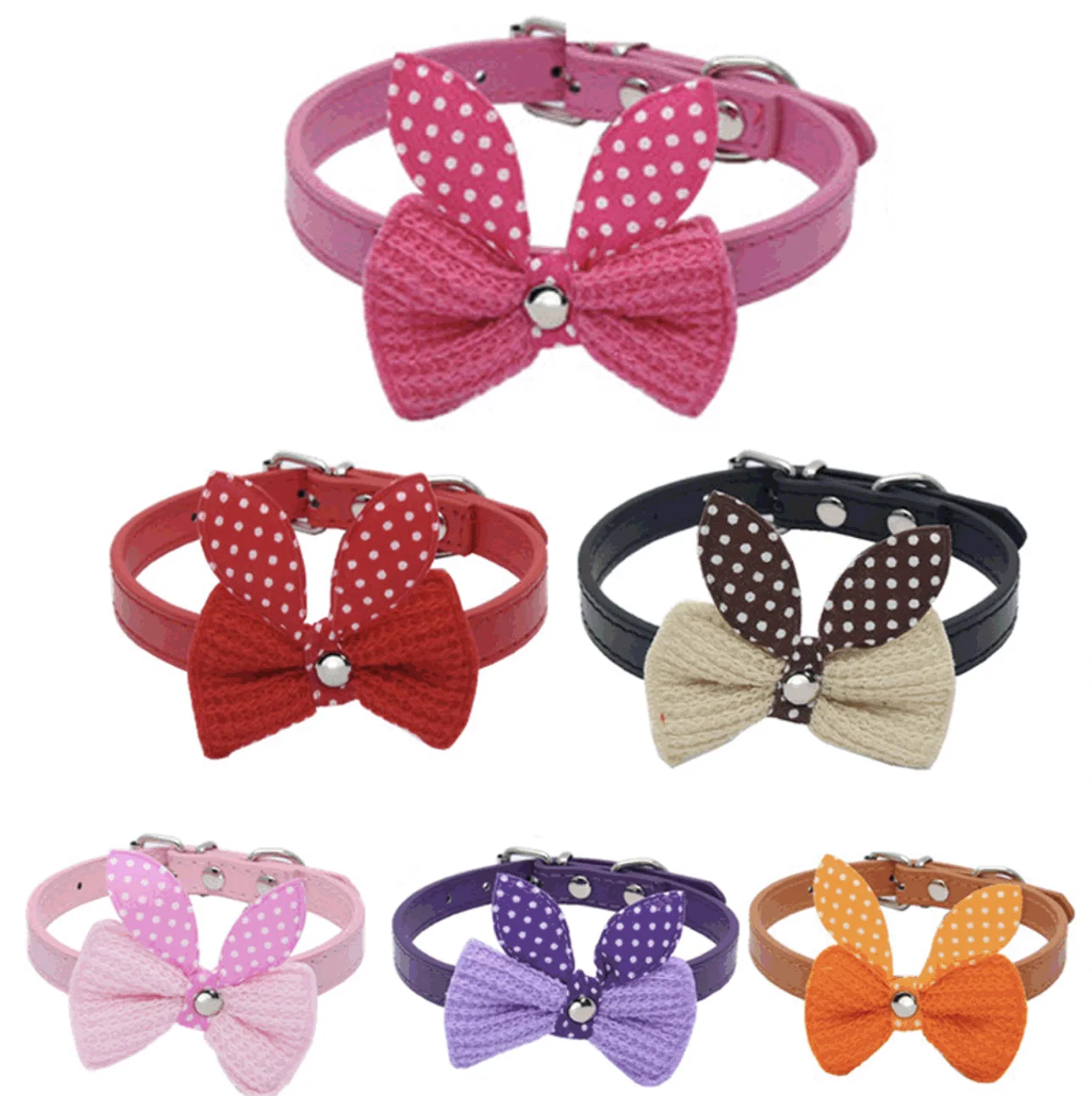Fashion Bow Tie Neck Choker Collar Necklace PU Leather Adjustable Choker Collar for Women Girls Halloween cat costume
Fashion Bow Tie Neck Choker Collar Necklace PU Leather Adjustable Choker Collar for Women Girls Halloween cat costume