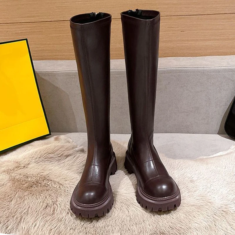 Женские сапоги на плоской подошве, повседневные сапоги-Челси на платформе и молнии, мотоциклетные сапоги до колена, зима 2022 
Женские сапоги на плоской подошве, повседневные сапоги-Челси на платформе и молнии, мотоциклетные сапоги до колена, зима 2022