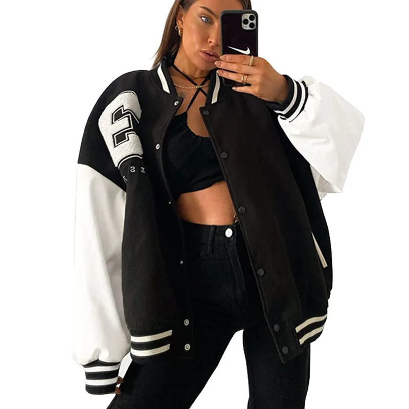 CYDNEE Lady Baseball Jacket College Style New PU stitching contrast color Uniform Coat shoulder Y2k jacket casual Women jacket
CYDNEE Lady Baseball Jacket College Style New PU stitching contrast color Uniform Coat shoulder Y2k jacket casual Women jacket