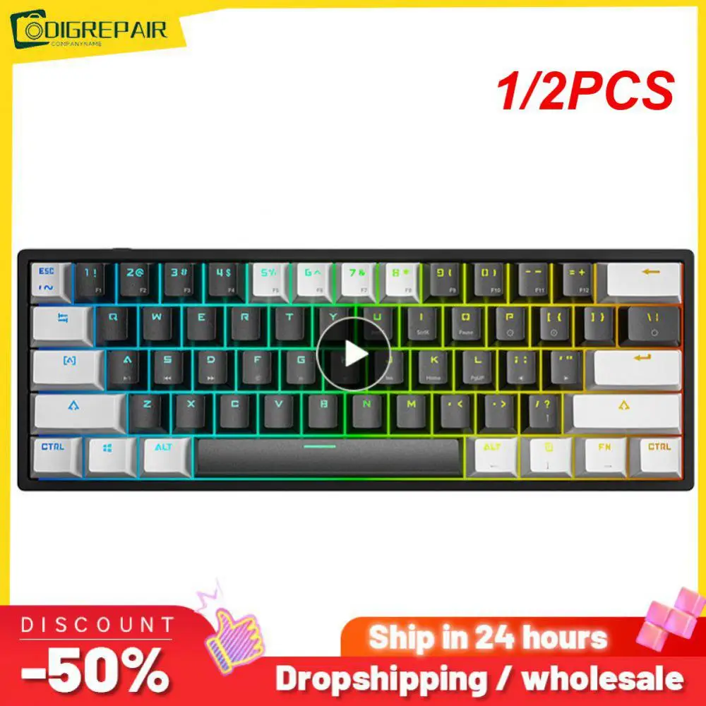 1/2PCS 60% Mini Mechanical Gaming Keyboard , E-Yooso 68 Keys Wired RGB Backlit Dust-Proof Switch Compact Design for Computer
1/2PCS 60% Mini Mechanical Gaming Keyboard , E-Yooso 68 Keys Wired RGB Backlit Dust-Proof Switch Compact Design for Computer