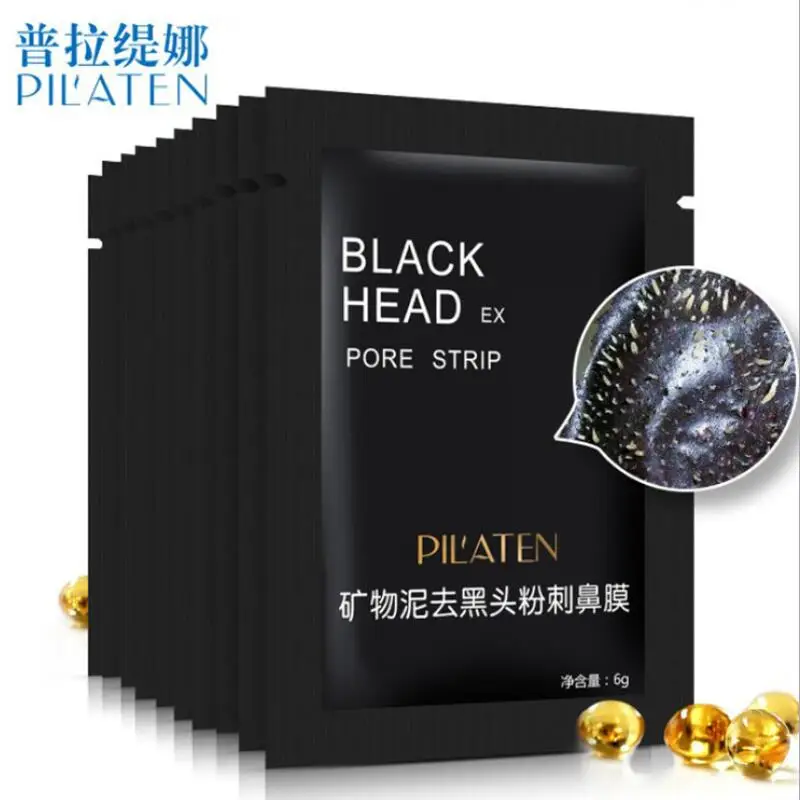 100pcs PILATEN Black Mask Pore Cleansing Blackhead Remover Acne Mask Beauty Deep Cleansing Black Head Nose Mask
100pcs PILATEN Black Mask Pore Cleansing Blackhead Remover Acne Mask Beauty Deep Cleansing Black Head Nose Mask