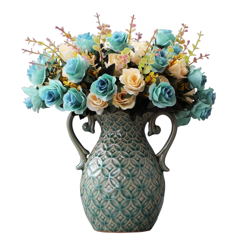 Ceramic Vase Living Room Desktop Flower Arrangement Floral Art Creative European Style Hallway TV Cabinet Decoration Ornaments
Ceramic Vase Living Room Desktop Flower Arrangement Floral Art Creative European Style Hallway TV Cabinet Decoration Ornaments