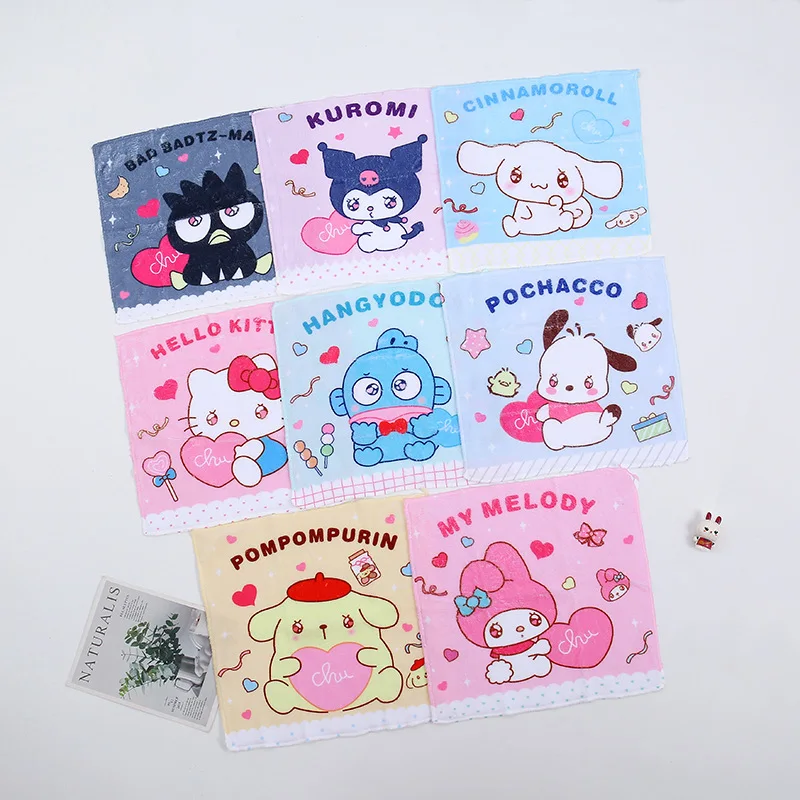 Kawaii Sanrio Kuromi Cinnamoroll Mymelody кухонное полотенце мультяшное аниме мини полотенце для рук портативное маленькое квадратное полотенце для ванной
Kawaii Sanrio Kuromi Cinnamoroll Mymelody кухонное полотенце мультяшное аниме мини полотенце для рук портативное маленькое квадратное полотенце для ванной