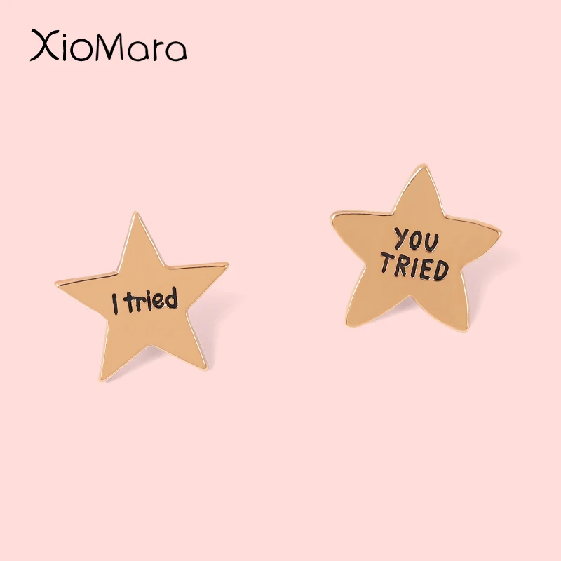 Simple Silver Star Awards Enamel Pin Dare To Try Encouragement Motivate Brooch Mini Lapel Badges Jewelry Gift For Kids Friends
Simple Silver Star Awards Enamel Pin Dare To Try Encouragement Motivate Brooch Mini Lapel Badges Jewelry Gift For Kids Friends