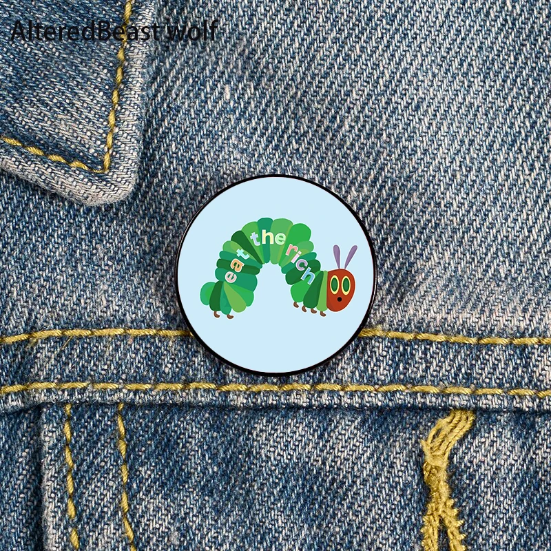 Eat The Rich Pattern Printed Pin Custom Funny Brooches Shirt Lapel Bag Cute Badge Cartoon enamel pins for Lover Girl Friends
Eat The Rich Pattern Printed Pin Custom Funny Brooches Shirt Lapel Bag Cute Badge Cartoon enamel pins for Lover Girl Friends