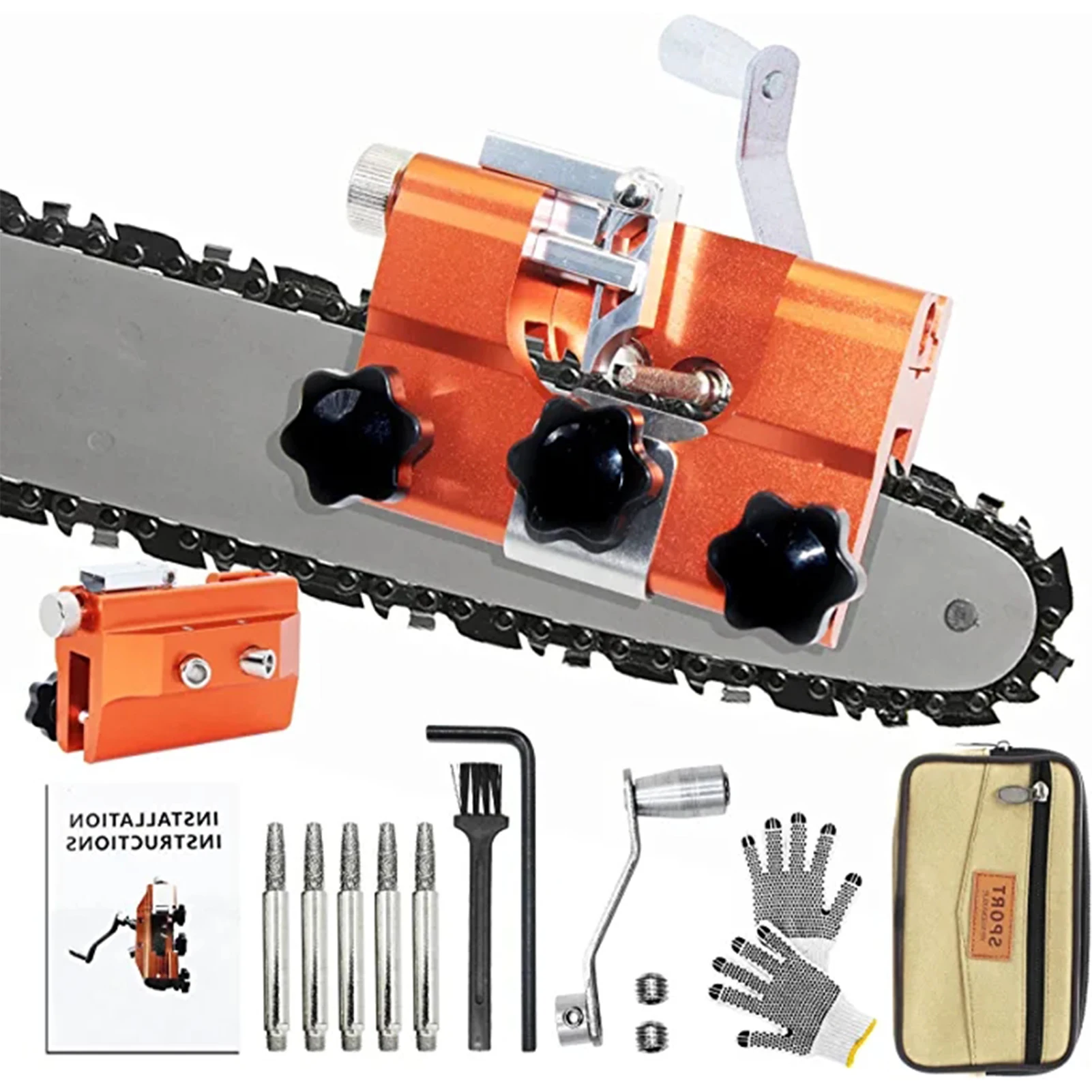 Newly Hand-cranked Chainsaw Sharpener Set Durable Quick Sharpening Tool for Electric Saws Hydraulic Saws
Newly Hand-cranked Chainsaw Sharpener Set Durable Quick Sharpening Tool for Electric Saws Hydraulic Saws