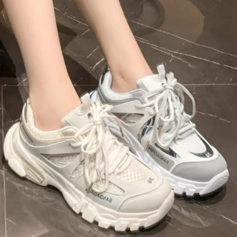 Chunky Women Sneakers Autumn 2023 Thick Sole Sport Shoes Fashion Leather Mesh Casual Designer Vulcanized Shoes Zapatos De Mujer
Chunky Women Sneakers Autumn 2023 Thick Sole Sport Shoes Fashion Leather Mesh Casual Designer Vulcanized Shoes Zapatos De Mujer