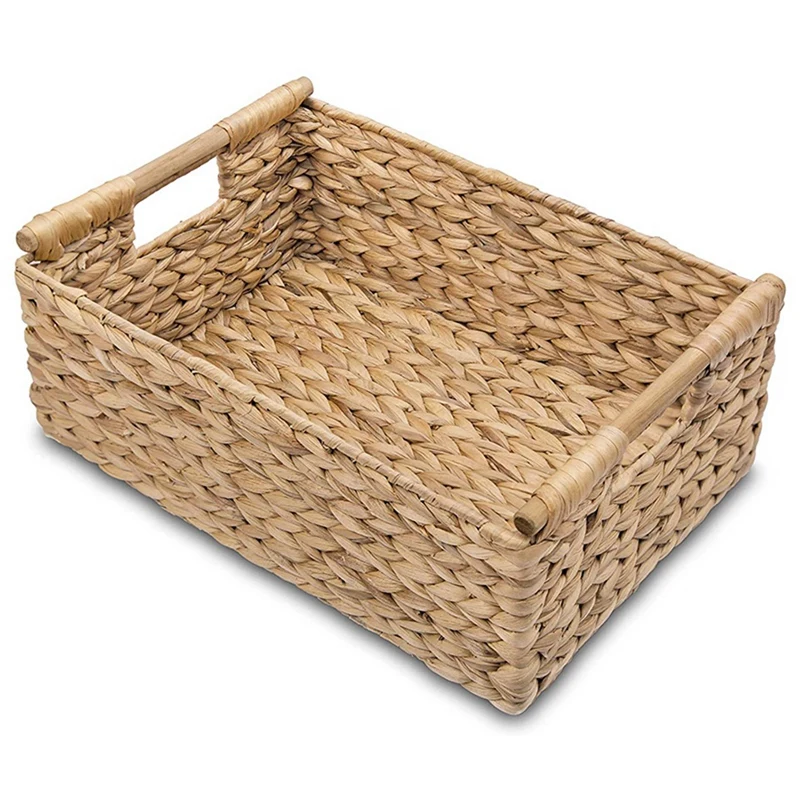 2 Pcs For Organizing Bathroom, Hyacinth Baskets For Storage, Wicker Storage Basket With Wooden Handle, Large & Small
2 Pcs For Organizing Bathroom, Hyacinth Baskets For Storage, Wicker Storage Basket With Wooden Handle, Large & Small
