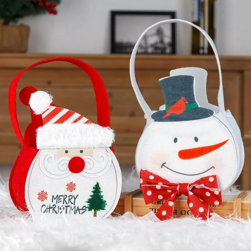 Рождественские пакеты для подарков с прочной ручкой, Санта-Клаус/Снеговик, искусственная фруктовая Подарочная сумка, Рождественская деталь 
Рождественские пакеты для подарков с прочной ручкой, Санта-Клаус/Снеговик, искусственная фруктовая Подарочная сумка, Рождественская деталь