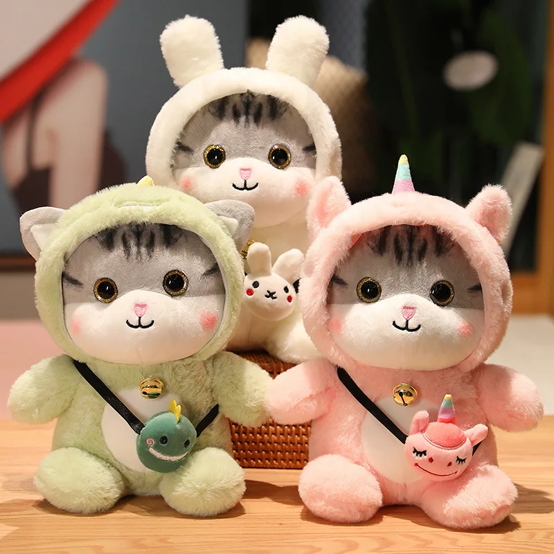 30/40cm Creative Cute/ Soft/ Cat Plush Toys/ Cat Dolls with Small Bags and Hats That Will Change Shape/children's Birthday Gifts 
30/40cm Creative Cute/ Soft/ Cat Plush Toys/ Cat Dolls with Small Bags and Hats That Will Change Shape/children's Birthday Gifts