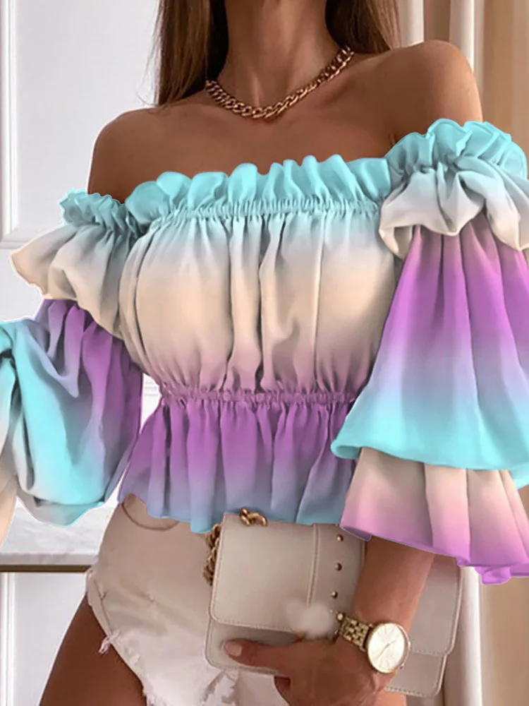 Summer Fashion Women Floral Print Slash Neck Off Shoulder Folds Crop Tops 2023 Elegant Femme Puff Sleeve Corset Lady Sexy Top
Summer Fashion Women Floral Print Slash Neck Off Shoulder Folds Crop Tops 2023 Elegant Femme Puff Sleeve Corset Lady Sexy Top