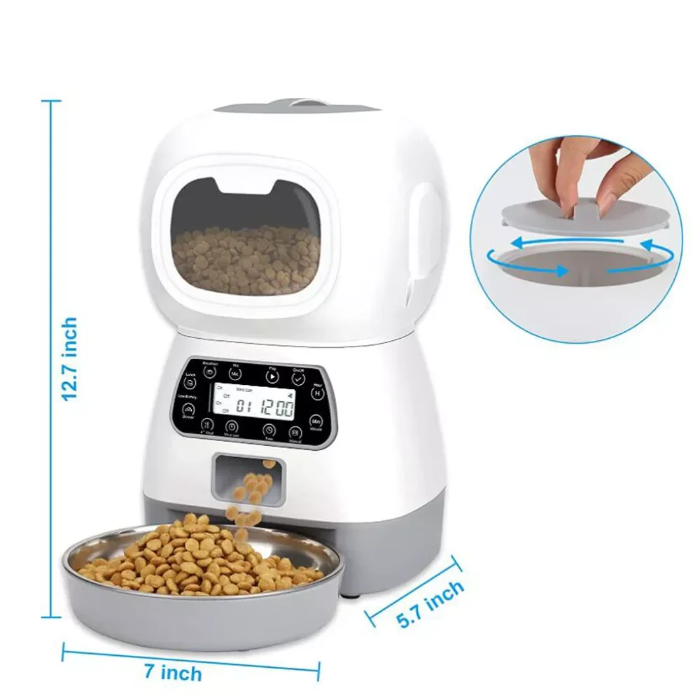 2023 3.5L Automatic Pet Feeder Smart Food Dispenser For Cats Dogs Timer Stainless Steel Bowl Auto Dog Cat Pet Feeding Pet Suppl
2023 3.5L Automatic Pet Feeder Smart Food Dispenser For Cats Dogs Timer Stainless Steel Bowl Auto Dog Cat Pet Feeding Pet Suppl