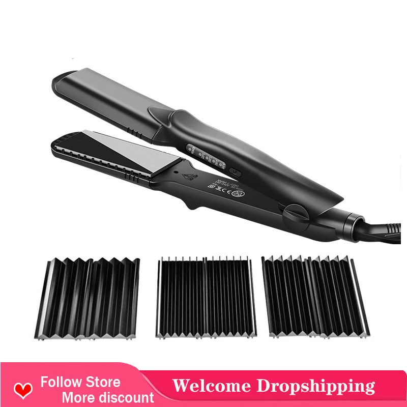 4 in 1 Interchangeable Fast heat Electric Hair Straightener Corn Wave Plate Hair Crimper Large To Small Waver Corrugated Iron
4 in 1 Interchangeable Fast heat Electric Hair Straightener Corn Wave Plate Hair Crimper Large To Small Waver Corrugated Iron