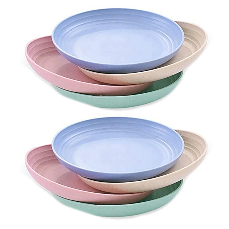 8Pcs 10 Inch Wheat Straw Deep Dinner Plates - Microwave And Dishwasher Safe, Unbreakable Sturdy Plastic Dinner Plates
8Pcs 10 Inch Wheat Straw Deep Dinner Plates - Microwave And Dishwasher Safe, Unbreakable Sturdy Plastic Dinner Plates