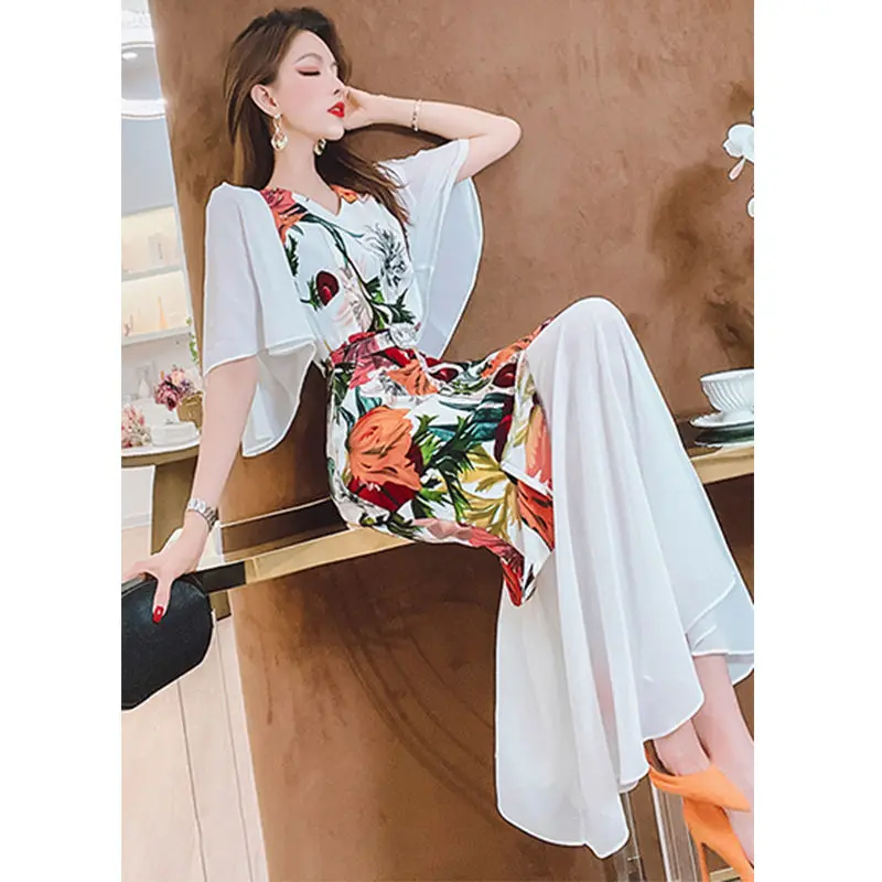 Женское шифоновое платье-Русалка с коротким рукавом и V-образным вырезом
Женское шифоновое платье-Русалка с коротким рукавом и V-образным вырезом