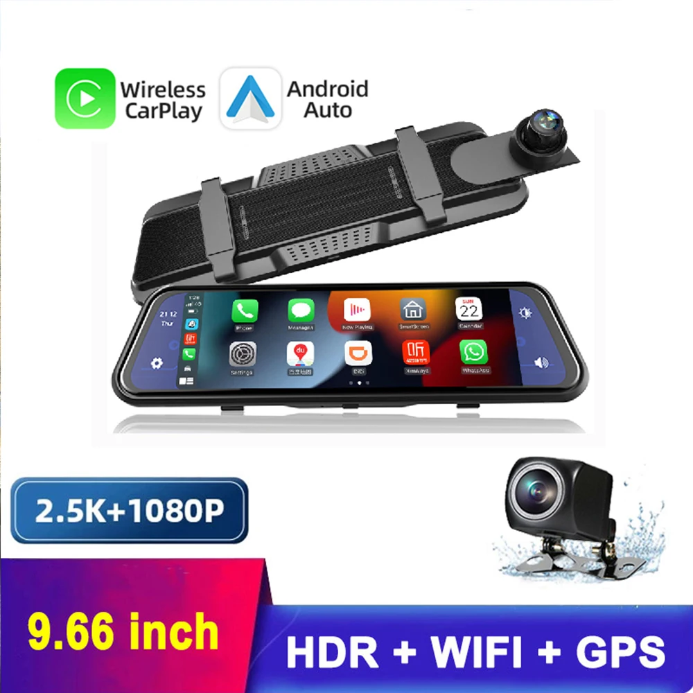 9.66 Inch 2.5K Car DVR Mirror Dash Cam AHD 1080P Wireless Carplay Android AutoCar Rearview
9.66 Inch 2.5K Car DVR Mirror Dash Cam AHD 1080P Wireless Carplay Android AutoCar Rearview